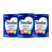 Similac Advance Infant Formula with Iron, Powder Can, 3 ct./36 oz.