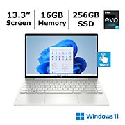 HP ENVY 13.3&quot; Touchscreen, Intel Evo Platform Notebook, 11th Gen Intel Core i7-1165G7 Evo Processor, 16GB Memory, 256GB SSD