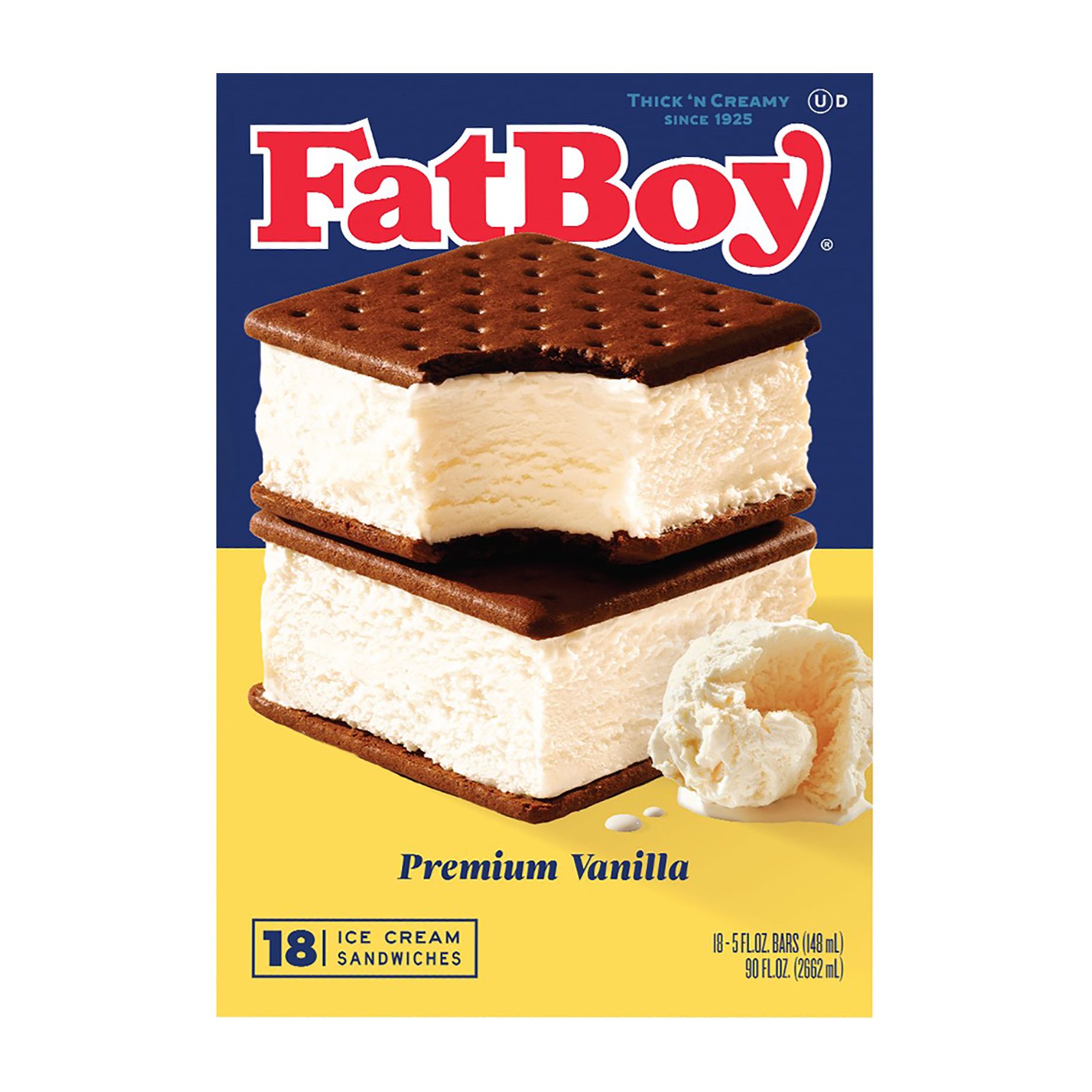 FatBoy Vanilla Sandwich, 18 pk.