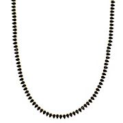 50.5 ct. t.g.w. Created Black Spinel Tennis Necklace in Yellow Plated Sterling Silver