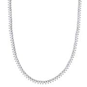 44.5 ct. t.g.w. Created White Sapphire Teardrop Tennis Necklace in Sterling Silver