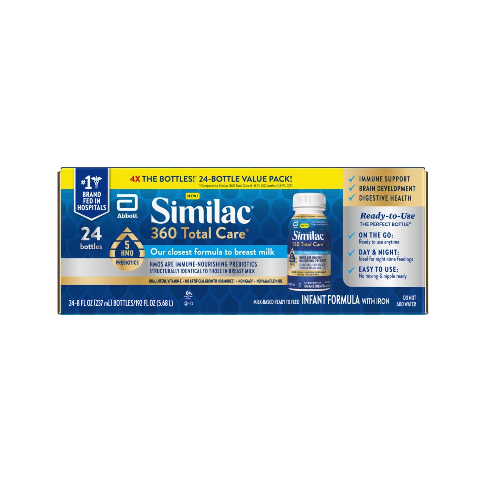 Similac 360 Total Care Infant Ready-to-Feed Bottle, 24 pk./8 fl. oz.