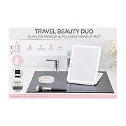 GloTech Travel Beauty Duo: Slim Pad Mirror + Makeup Mat