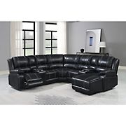Global Furniture Cunningham Sectional Sofa - Black