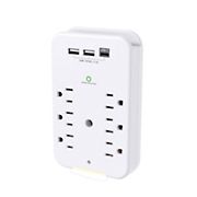 Smartpoint 6-Outlet Power Strip with 3 USB Ports - White