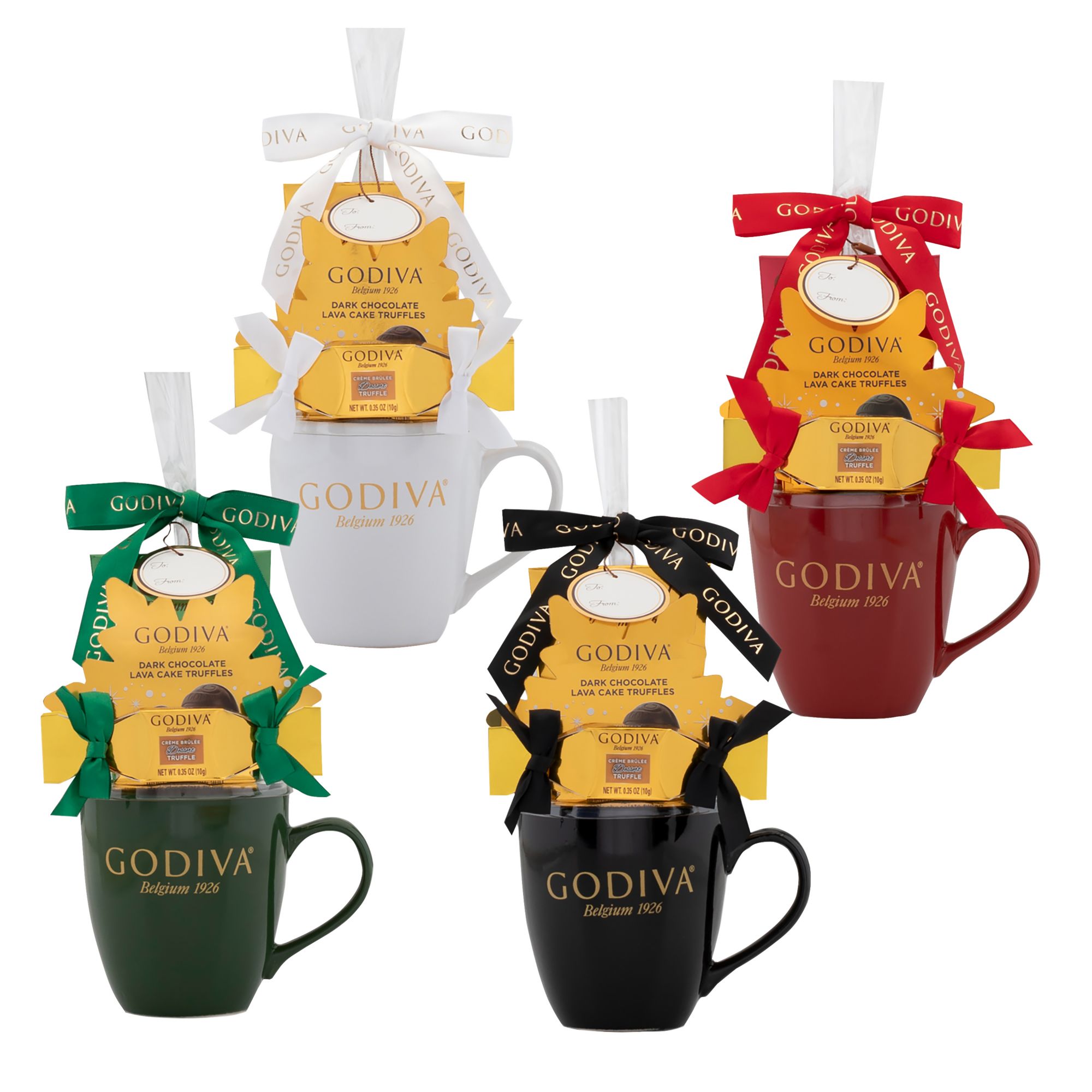 Godiva Barista Coffee Gift Set, Includes 2 Ceramic Logo Mugs