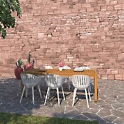 Amazonia 7pc Outdoor Patio Donald Dining Set - White Chairs