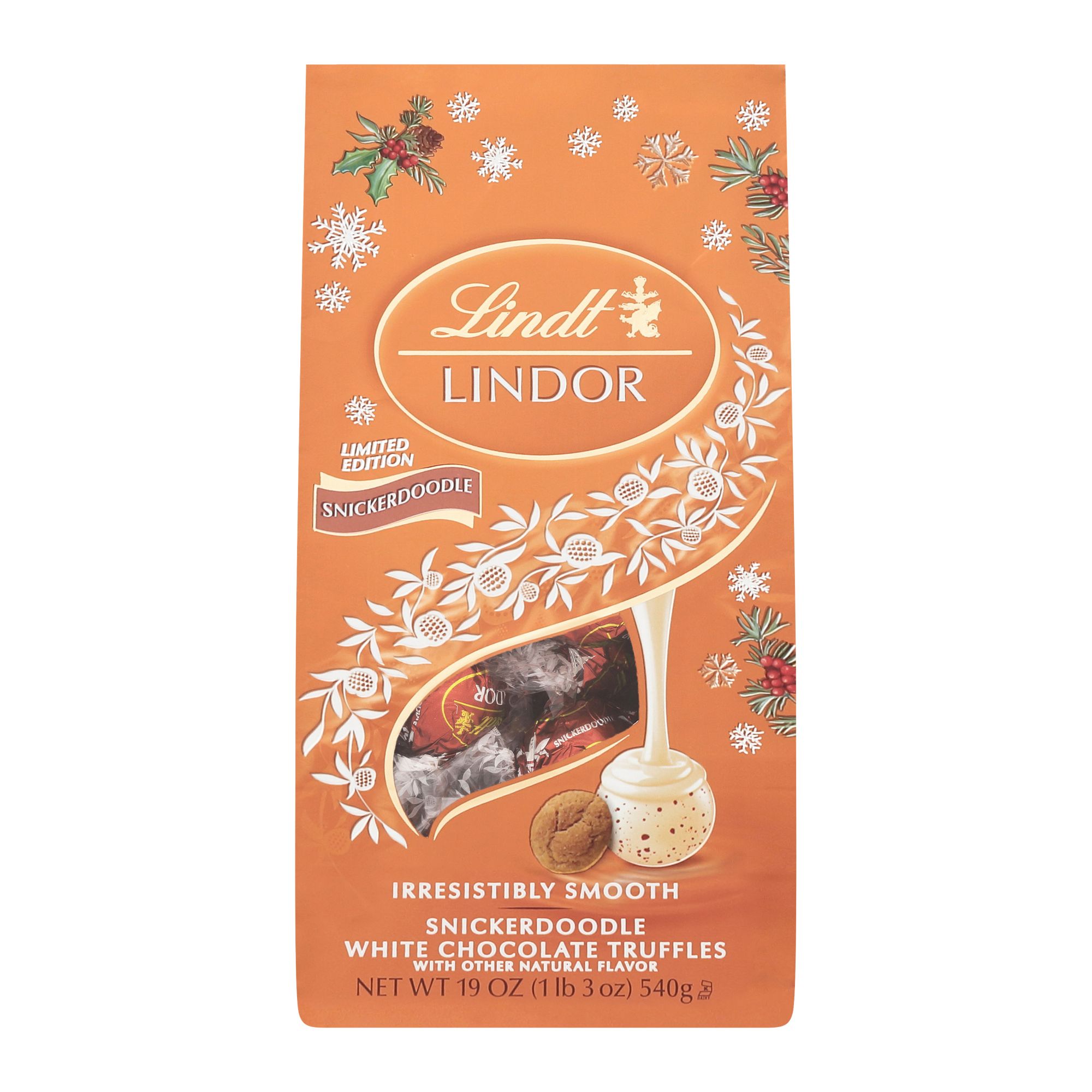 Lindt Lindor Holiday Snickerdoodle White Chocolate Truffles with Smooth, Melting Truffle Center