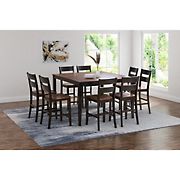 Abbyson Wesley 9 Pc. Counter Height Dining - Light Brown