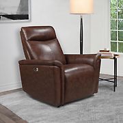 Abbyson Tiana Leather Recliner - Brown