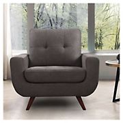 Abbyson Pacey Stain-Resistant Fabric Chair - Gray