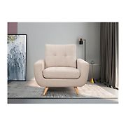Abbyson Living Pacey Stain-Resistant Fabric Chair - Ivory
