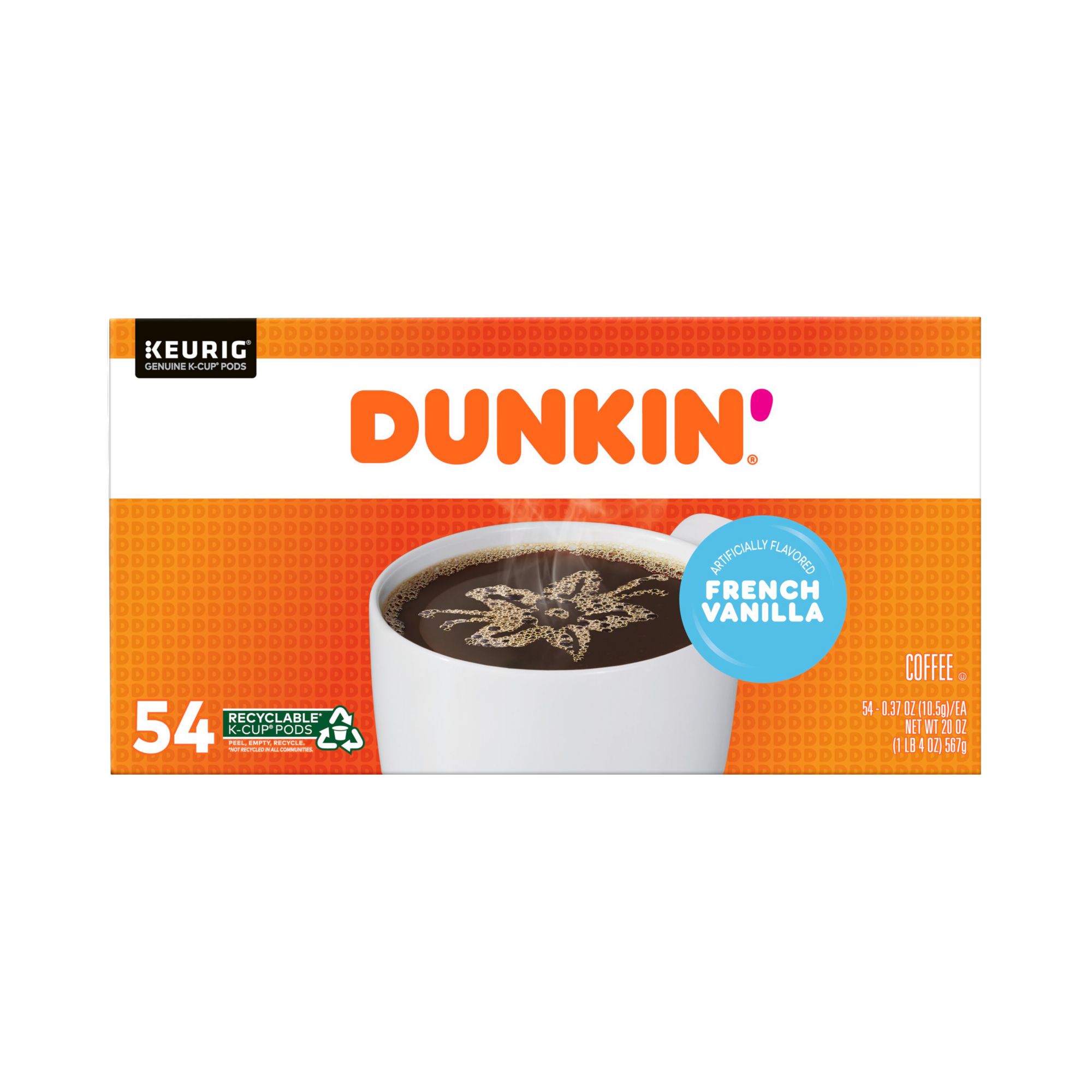 Dunkin' Donuts Original Blend Decaf K-Cup Pods, 54 Ct.