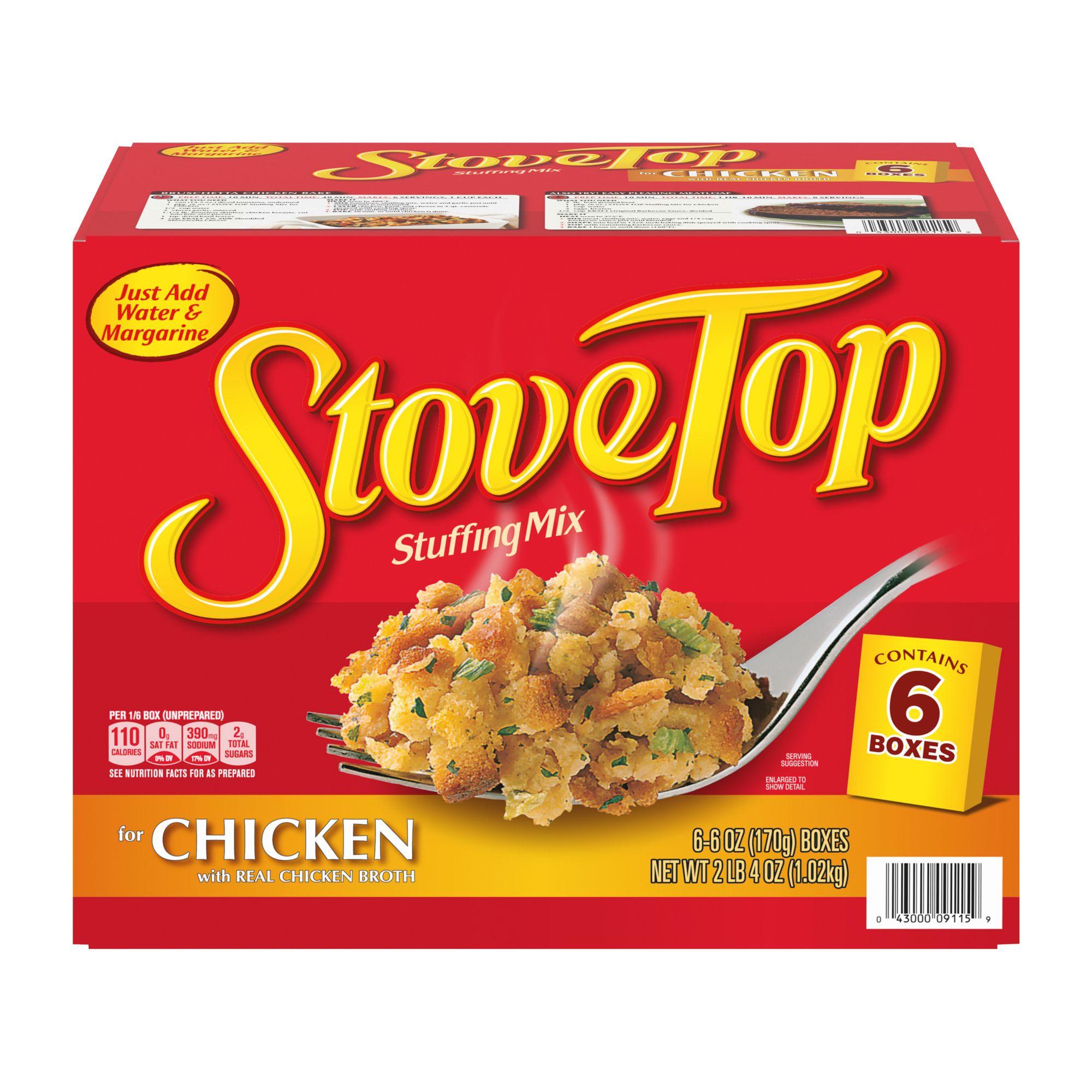 Stove Top Stuffing Mix for Turkey (6 Ounce ea., 8 Pack) 