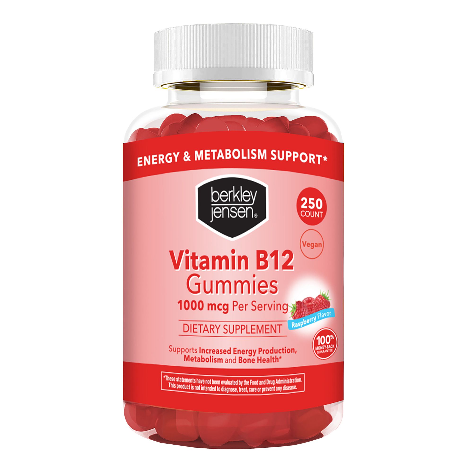 Berkley Jensen B12 Gummy, 1000 mcg./250 ct.