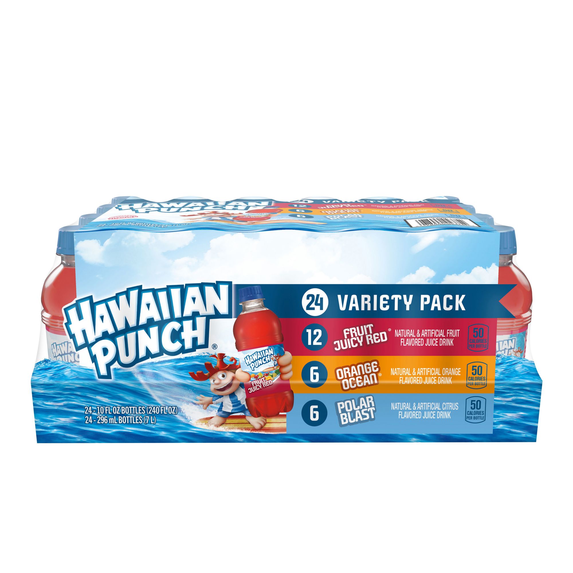 Hawaiian Punch Red White and Blue Variety Pack Bottles, 24 pk./10 fl. oz.