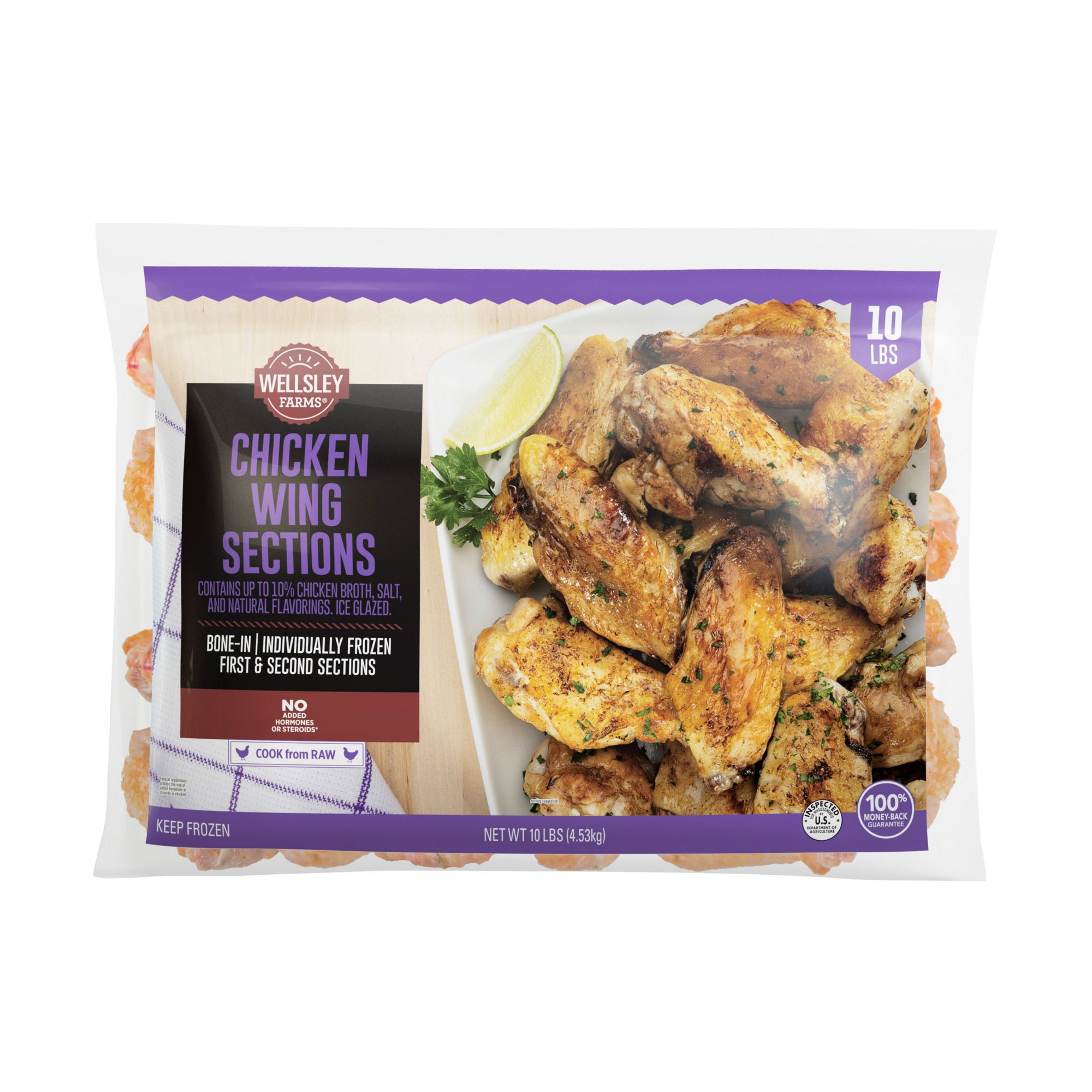 Wellsley Farms Frozen Chicken Wings, 10 lbs.