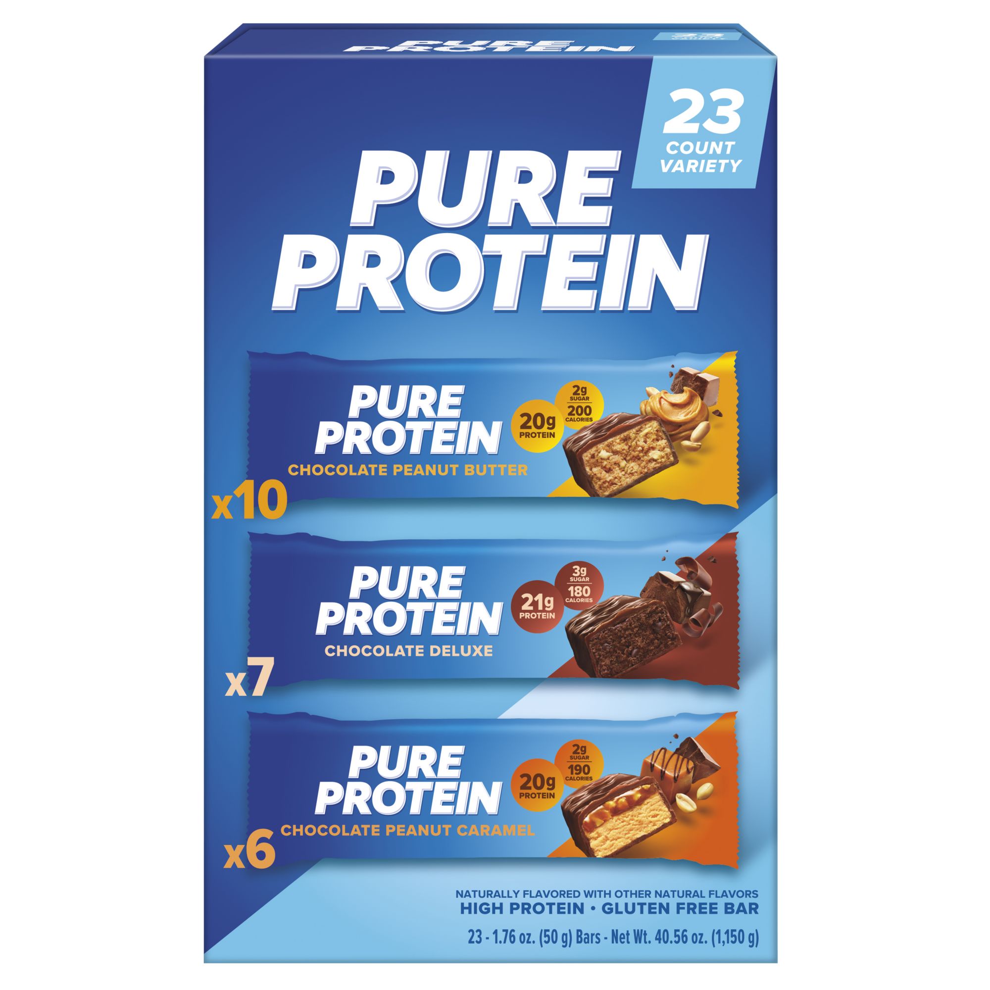 Pure Protein Bars Chocolate Variety Pack, 23 ct.