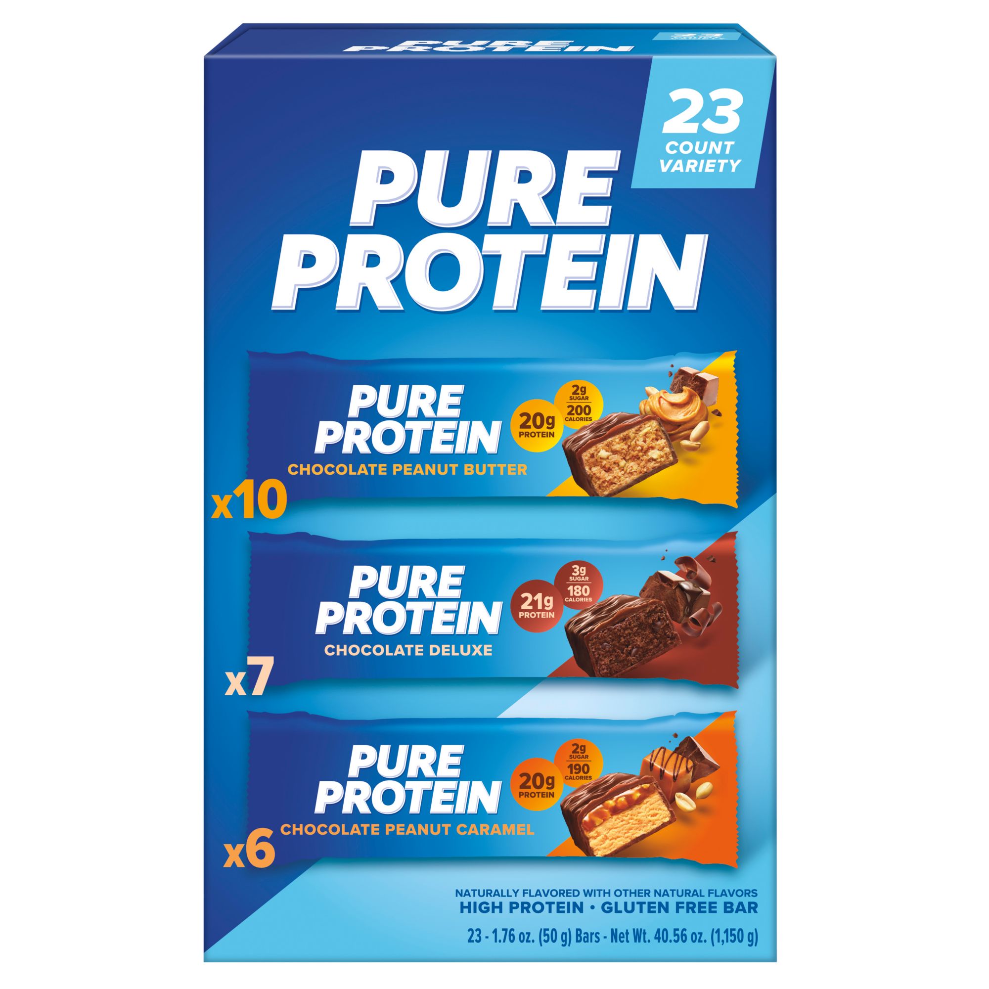 Pure Protein Bars Chocolate Variety Pack, 23 ct.