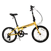 Zizzo Campo Lightweight 20&quot; 7-Speed Aluminum Folding Bicycle - Yellow