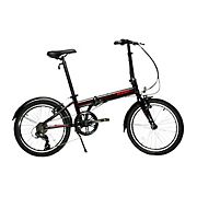 Zizzo Via Lightweight 20&quot; 7-Speed Aluminum Folding Bicycle - Black