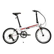 Zizzo Liberte Ultra-Lightweight 20&quot; 8-Speed Aluminum Folding Road Bicycle - Silver Red