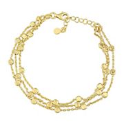 Multi-Strand Chain Bracelet in 18k Gold Plated Silver