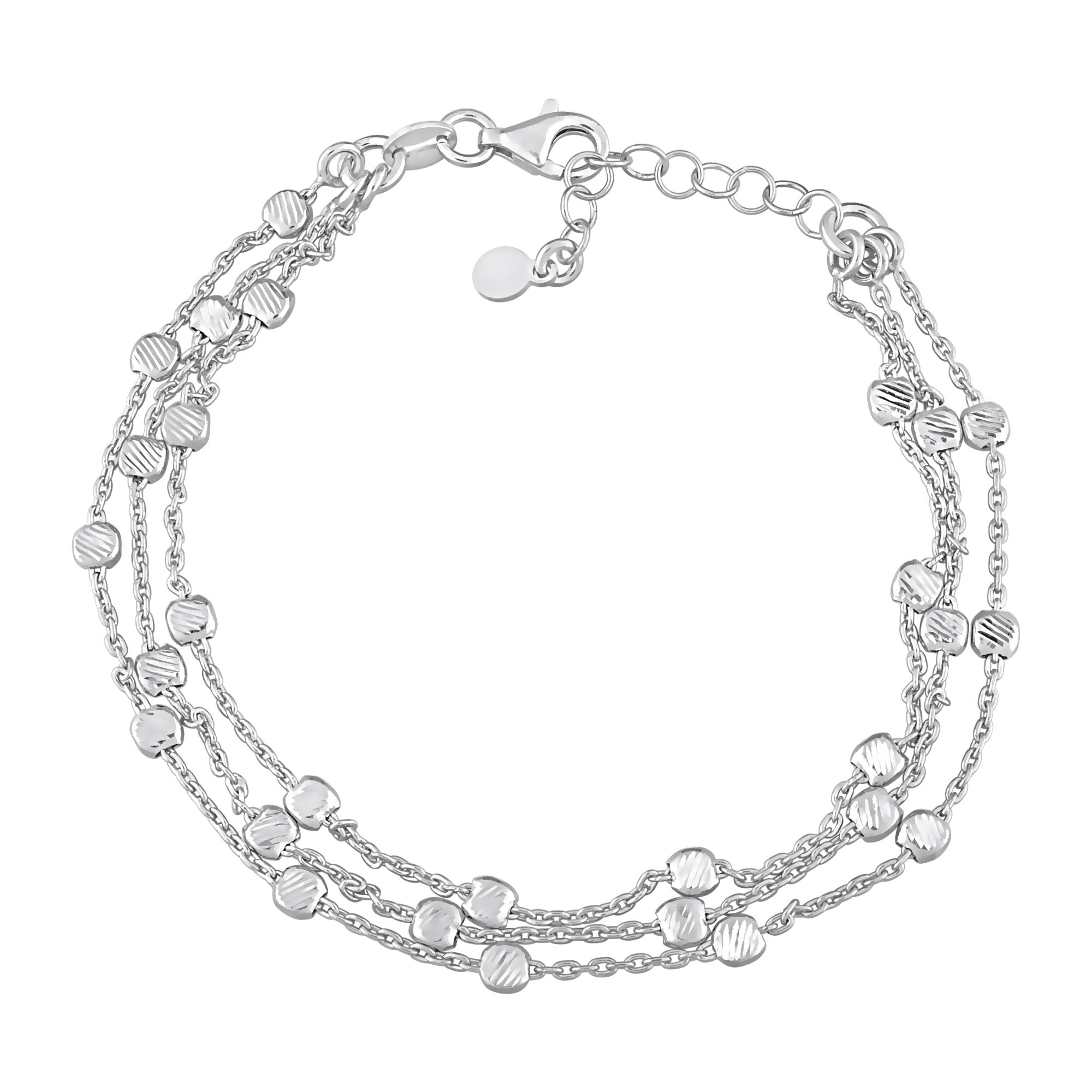 Multi-Strand Chain Bracelet in Sterling Silver