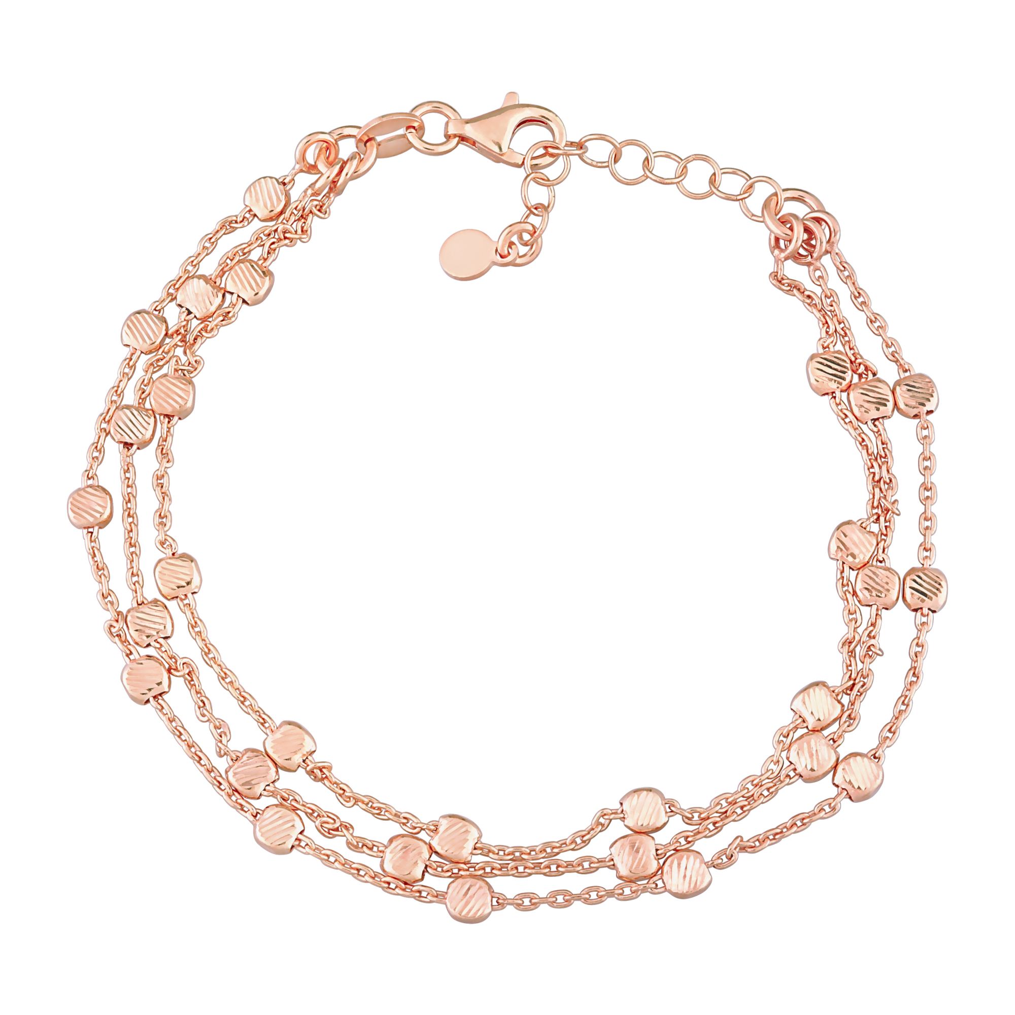 Multi-Strand Chain Bracelet in 3-Tone 18k Gold Plated Silver | BJ's