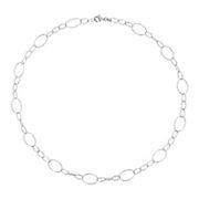 Fancy Oval Link Chain Necklace in Sterling Silver