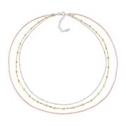 Chain Necklace in 18k 3-Tone Gold Plated Silver