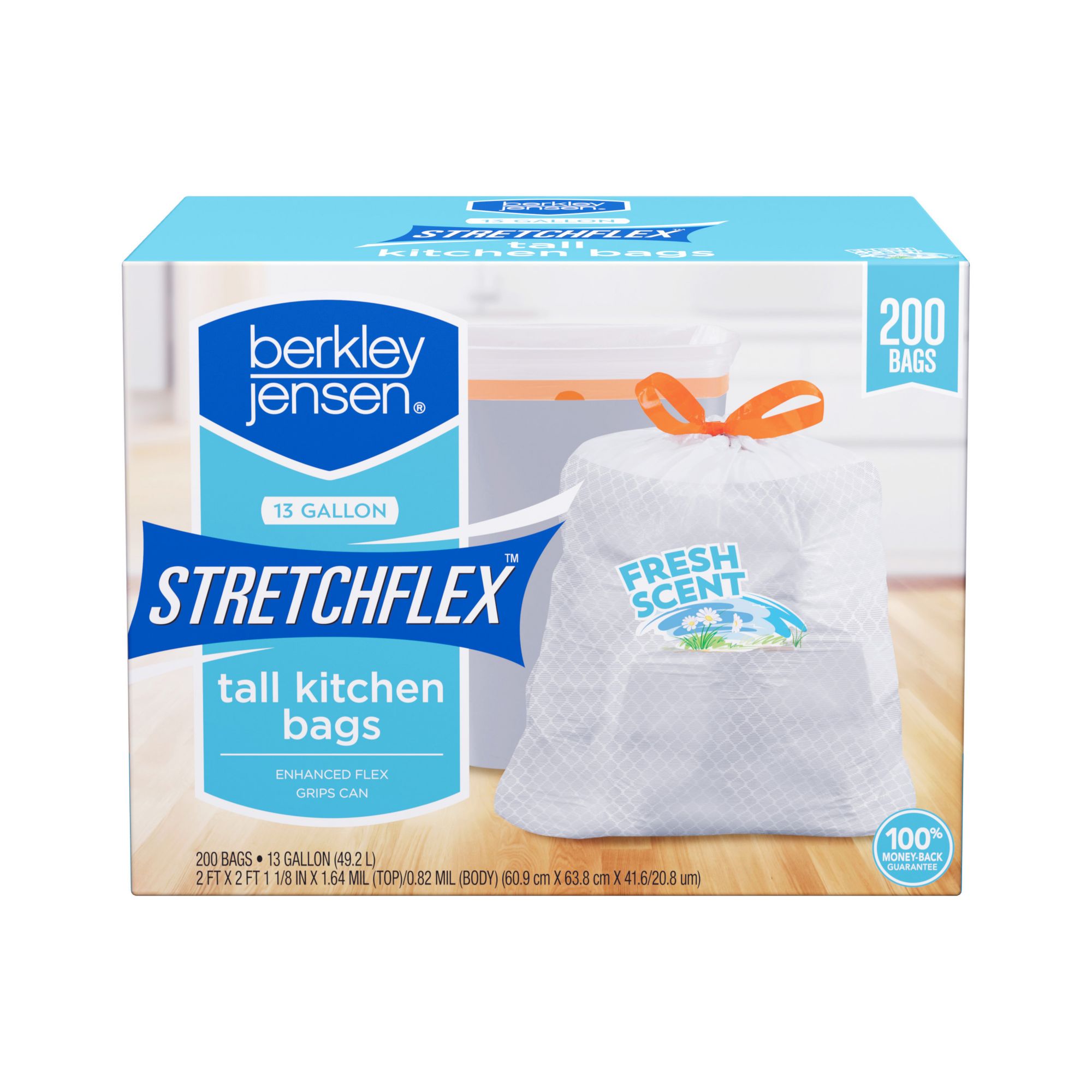 Berkley Jensen 13 Gallon Lavender Scented Drawstring Stretchflex Trash  Bags, 200 ct.