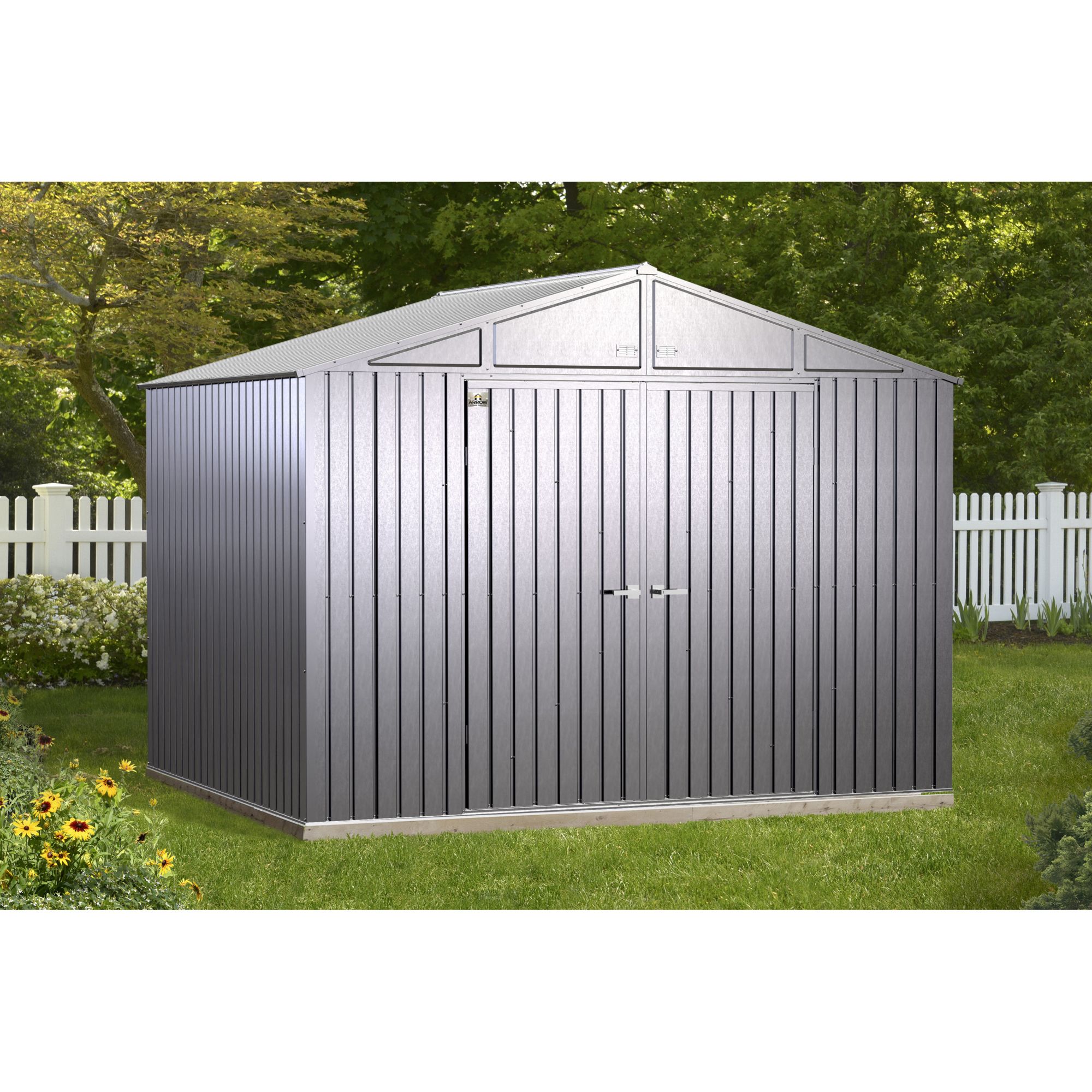 Arrow Elite 10' x 8' Steel Storage Shed - Galvalume