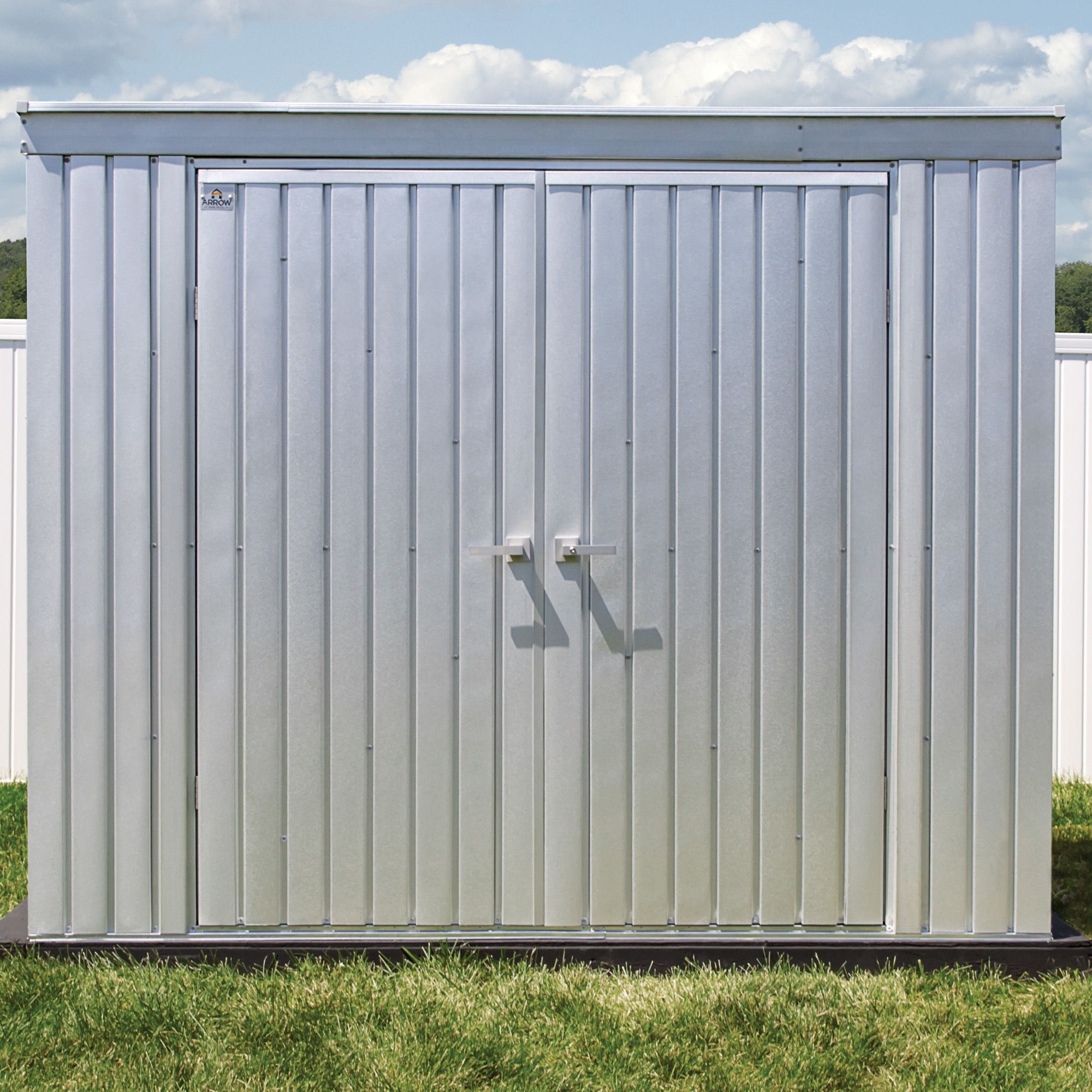 Arrow Elite 8' x 4' Steel Storage Shed - Galvalume