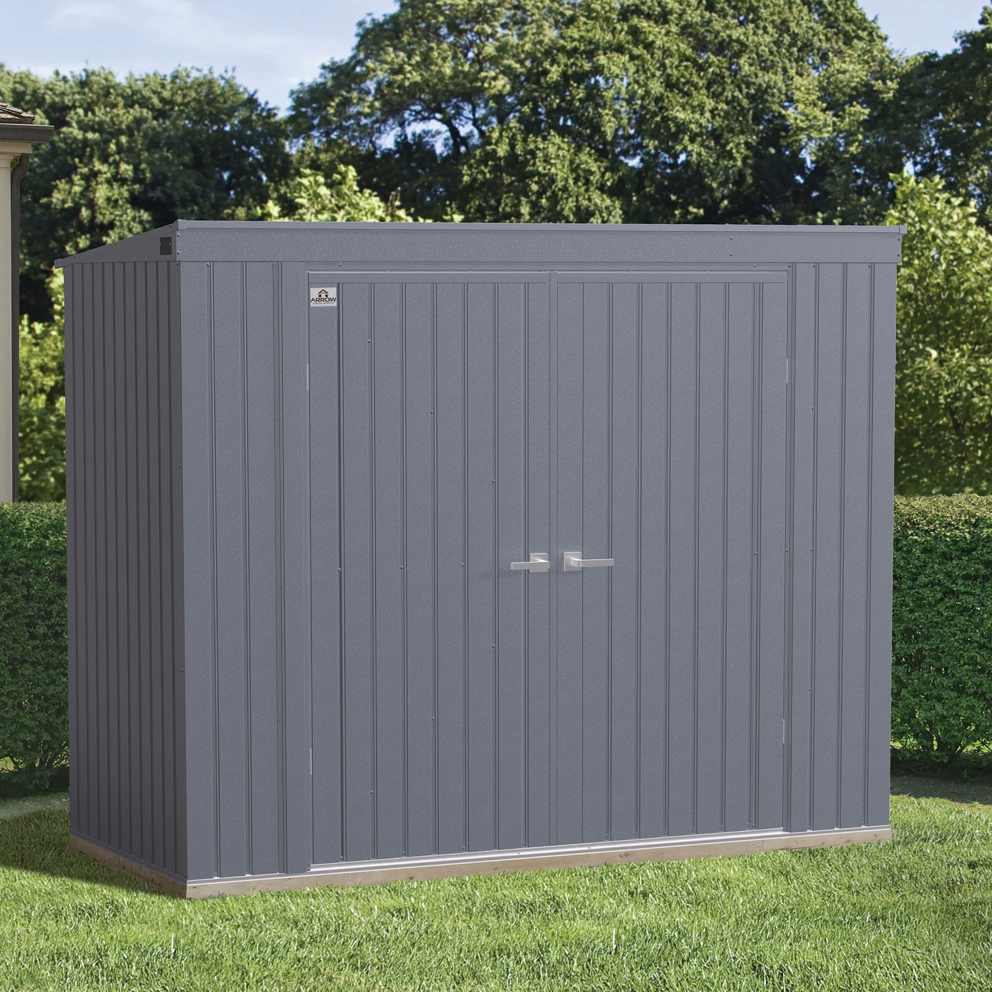 Arrow Elite 8' x 4' Steel Storage Shed - Anthracite