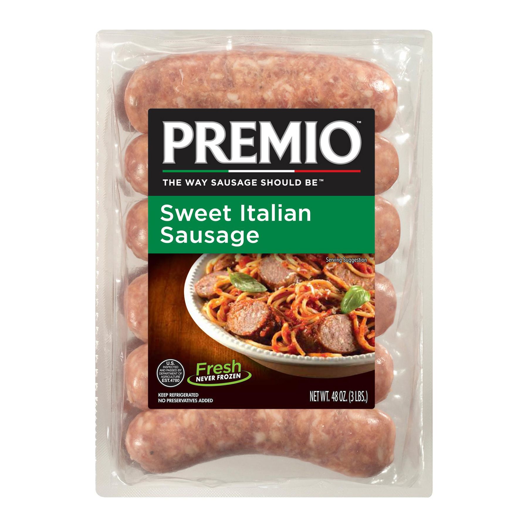 Premio Sweet Italian Sausage Links, 12 ct.