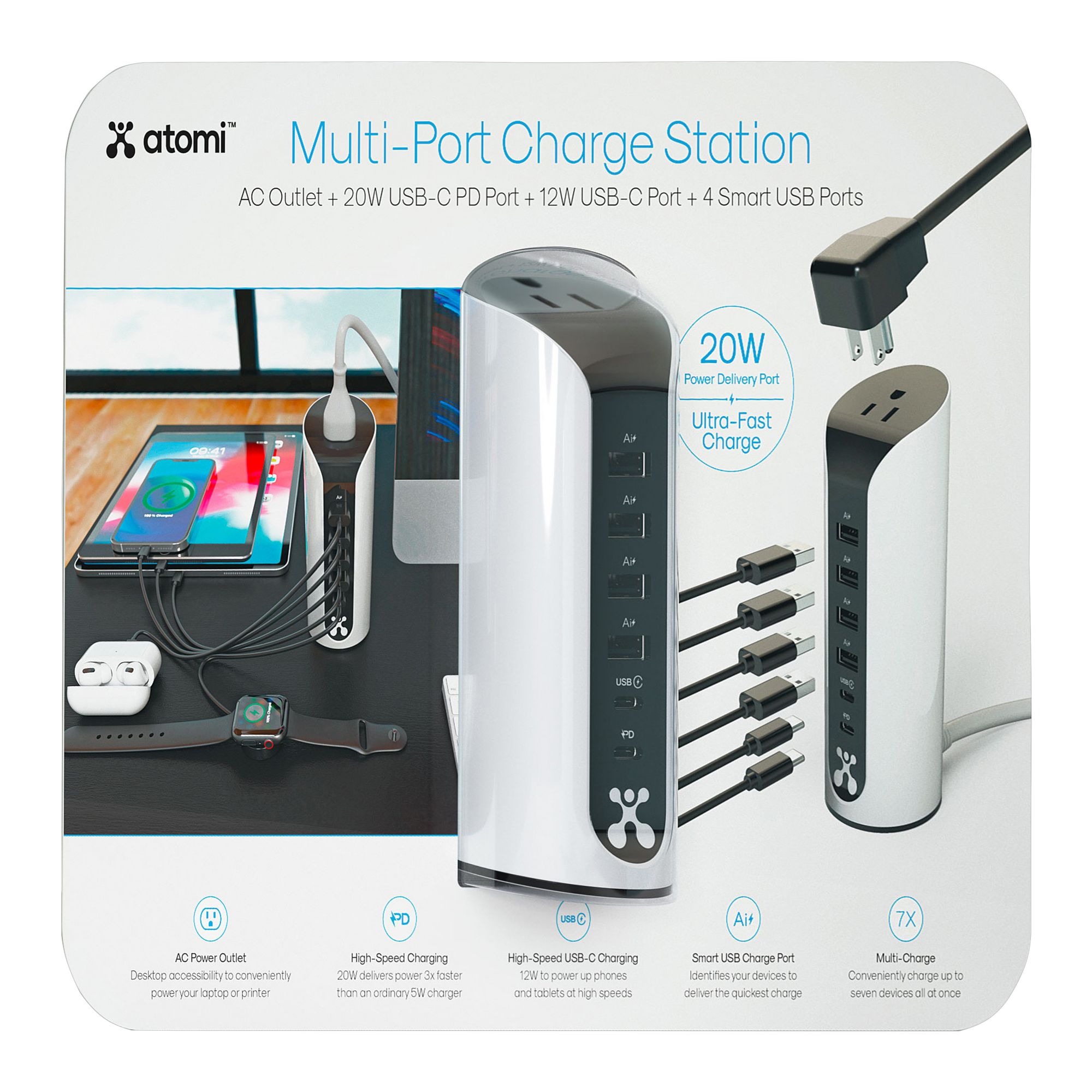Atomi Multi-Port Charge Station