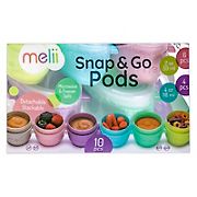 Melii Snap & Go Baby Food Freezer Storage Containers & Snack Containers - Set of 10, 2 oz. & 4 oz.