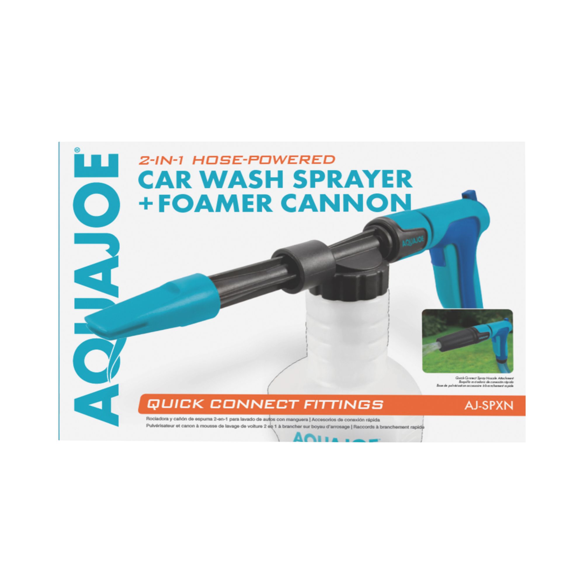 Aqua Joe 2-in-1 Hose-Powered Adjustable Foam Cannon Spray Gun