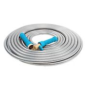 Aqua Joe AJSGH25-MAX 1/2&quot; Heavy-Duty, Puncture Proof Kink-Free, Garden Hose with Brass Fitting and On/Off Valve