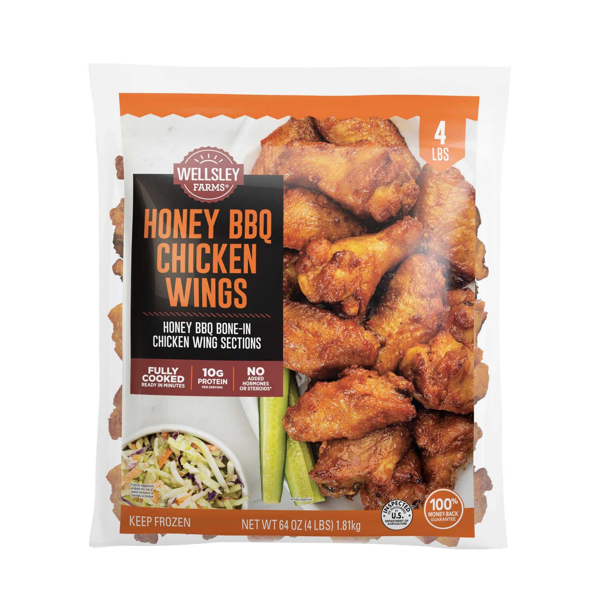 Wellsley Farms Bone-In Sweet Honey Barbecue Chicken Wings, 4 lbs.