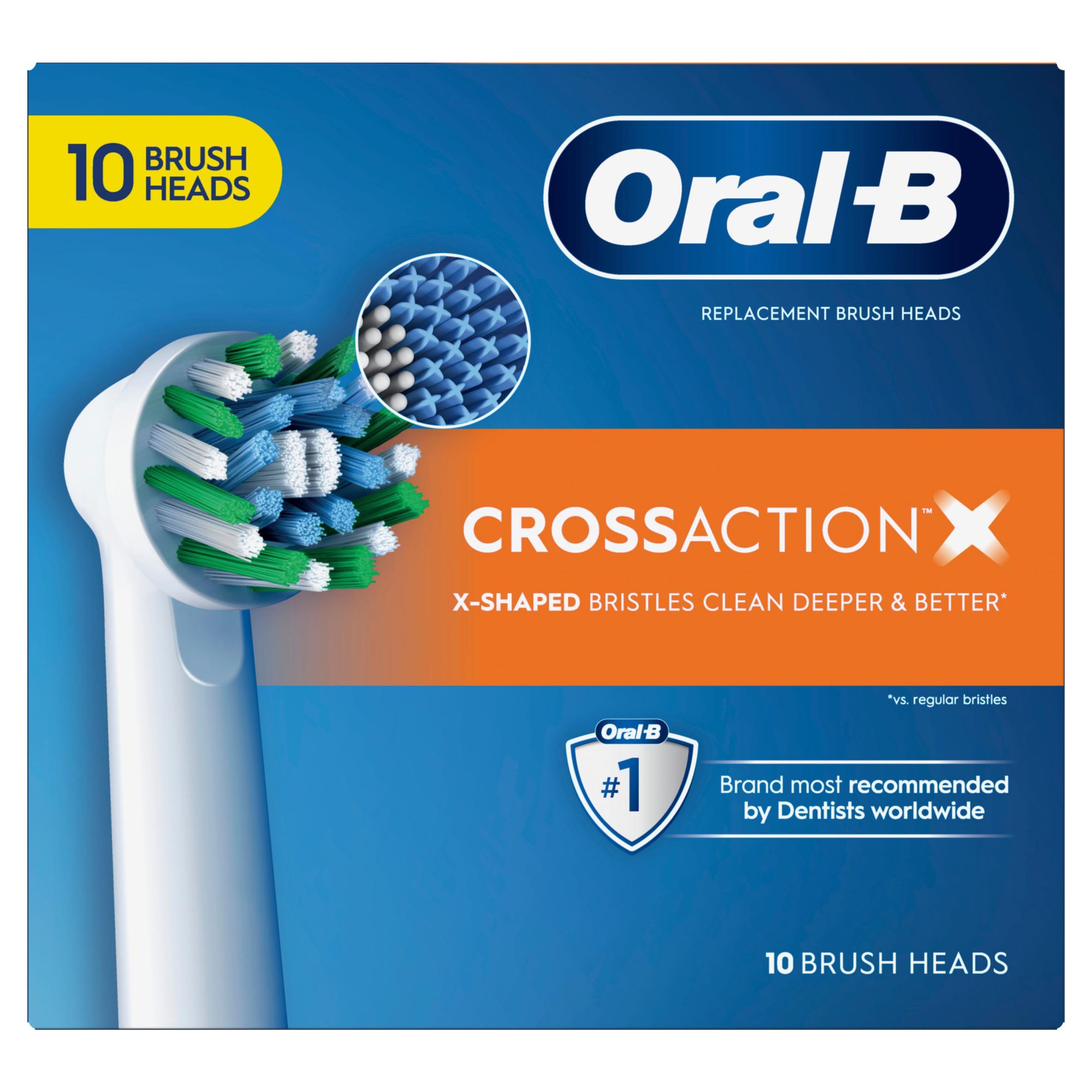 Oral-B Cross Replacement Brush Heads, 10 ct.