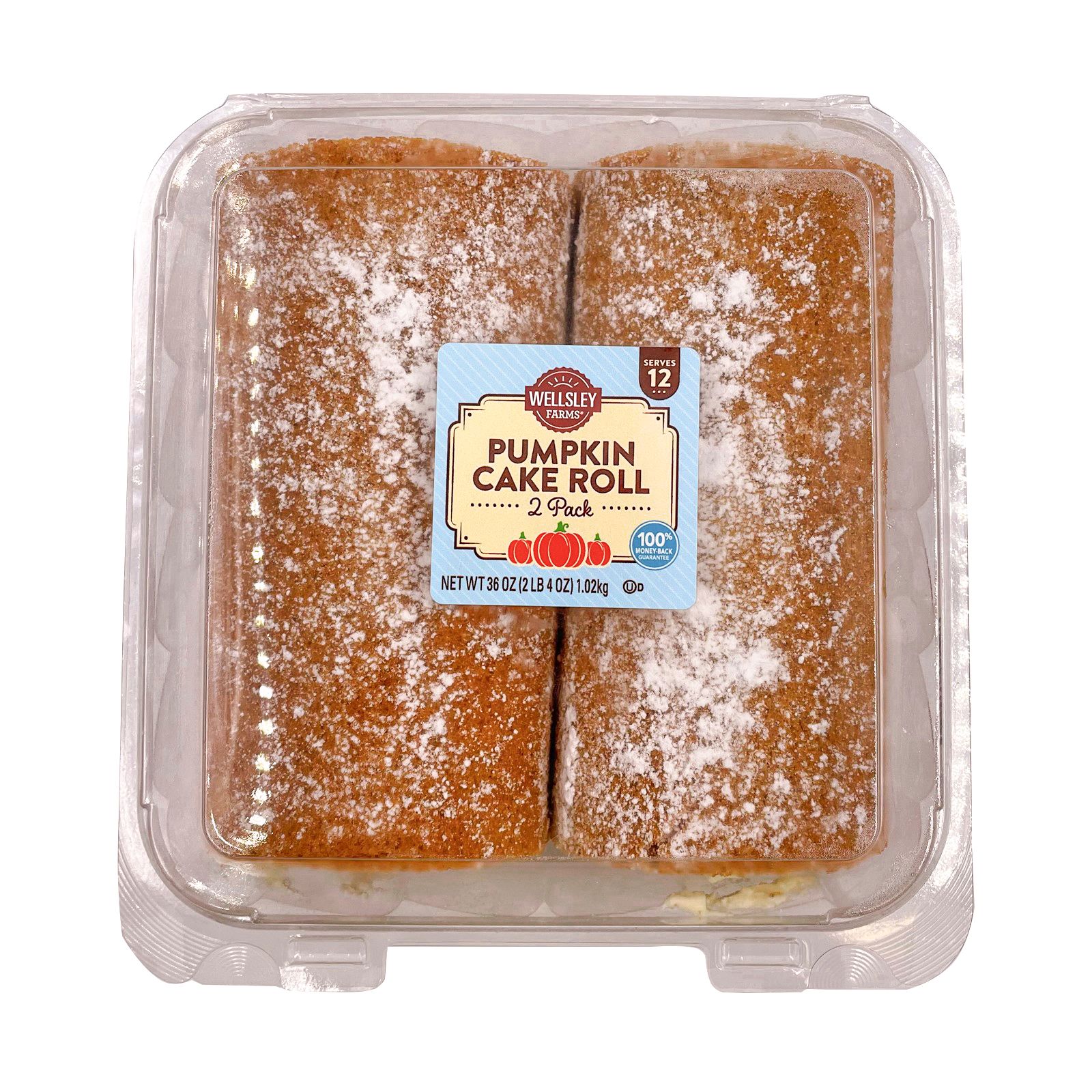 Wellsley Farms Pumpkin Cake Rolls With Buttercream Filling, 2 pk.