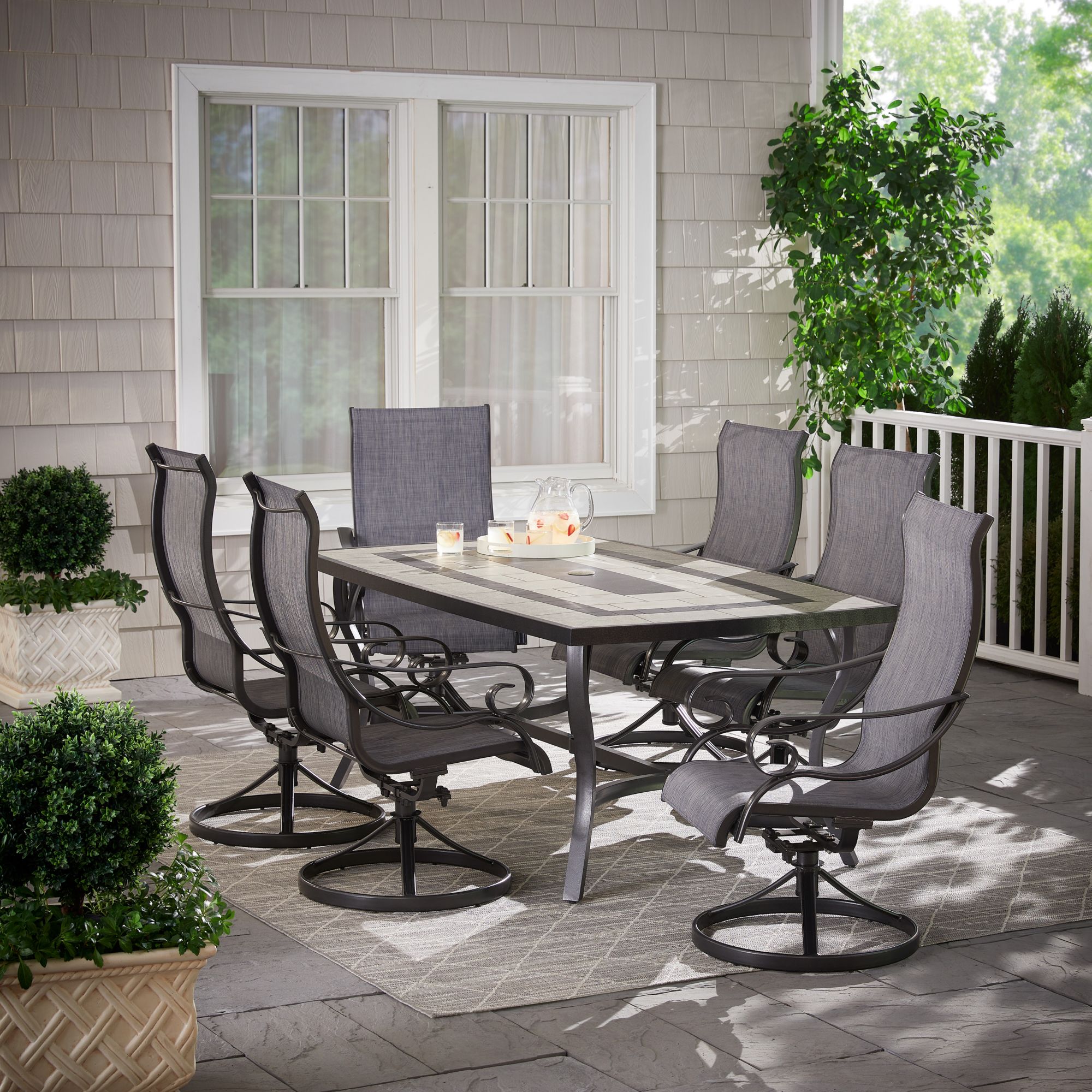 7 piece deals sling dining set