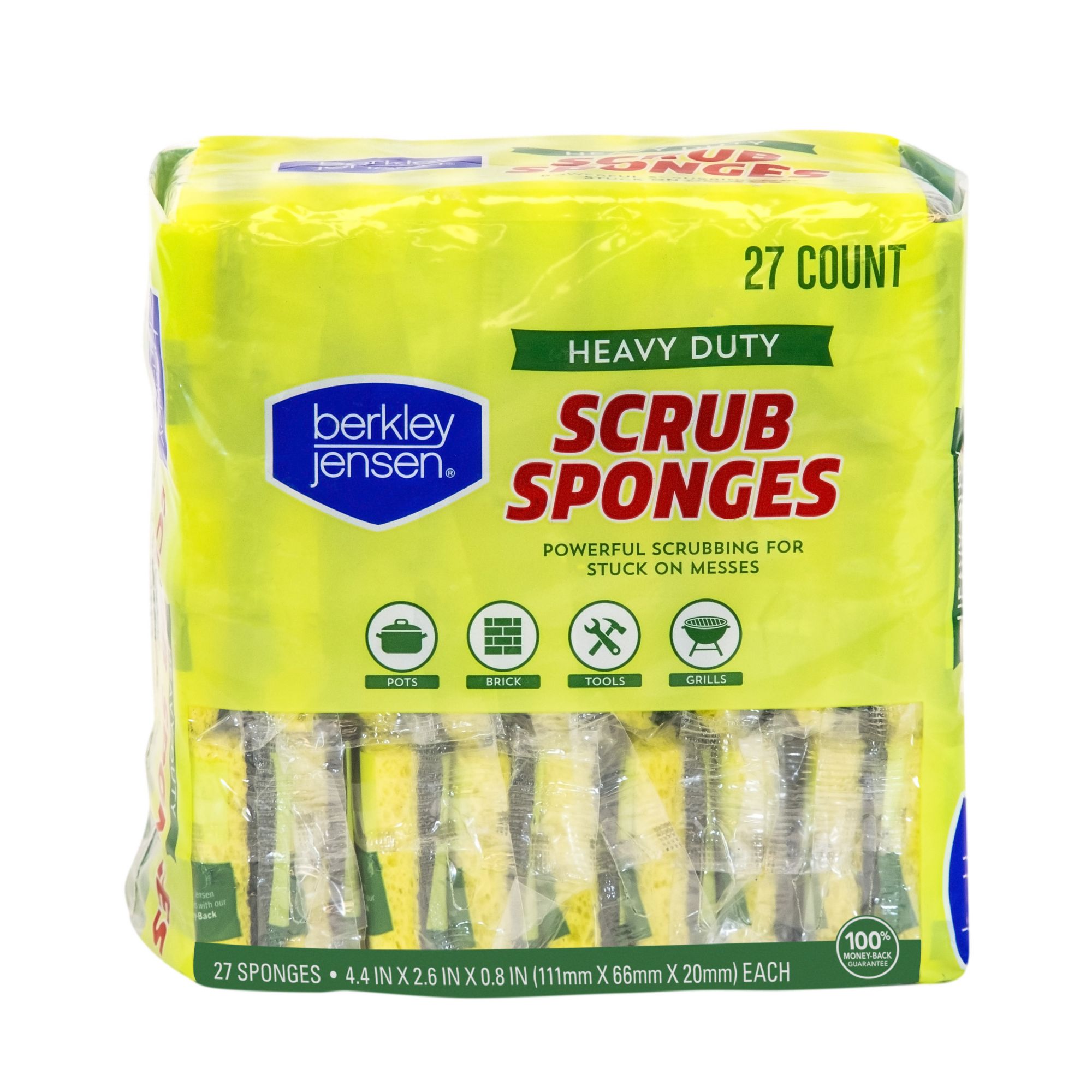 Berkley Jensen Heavy Duty Cellulose Scrub Sponges, 27 ct.