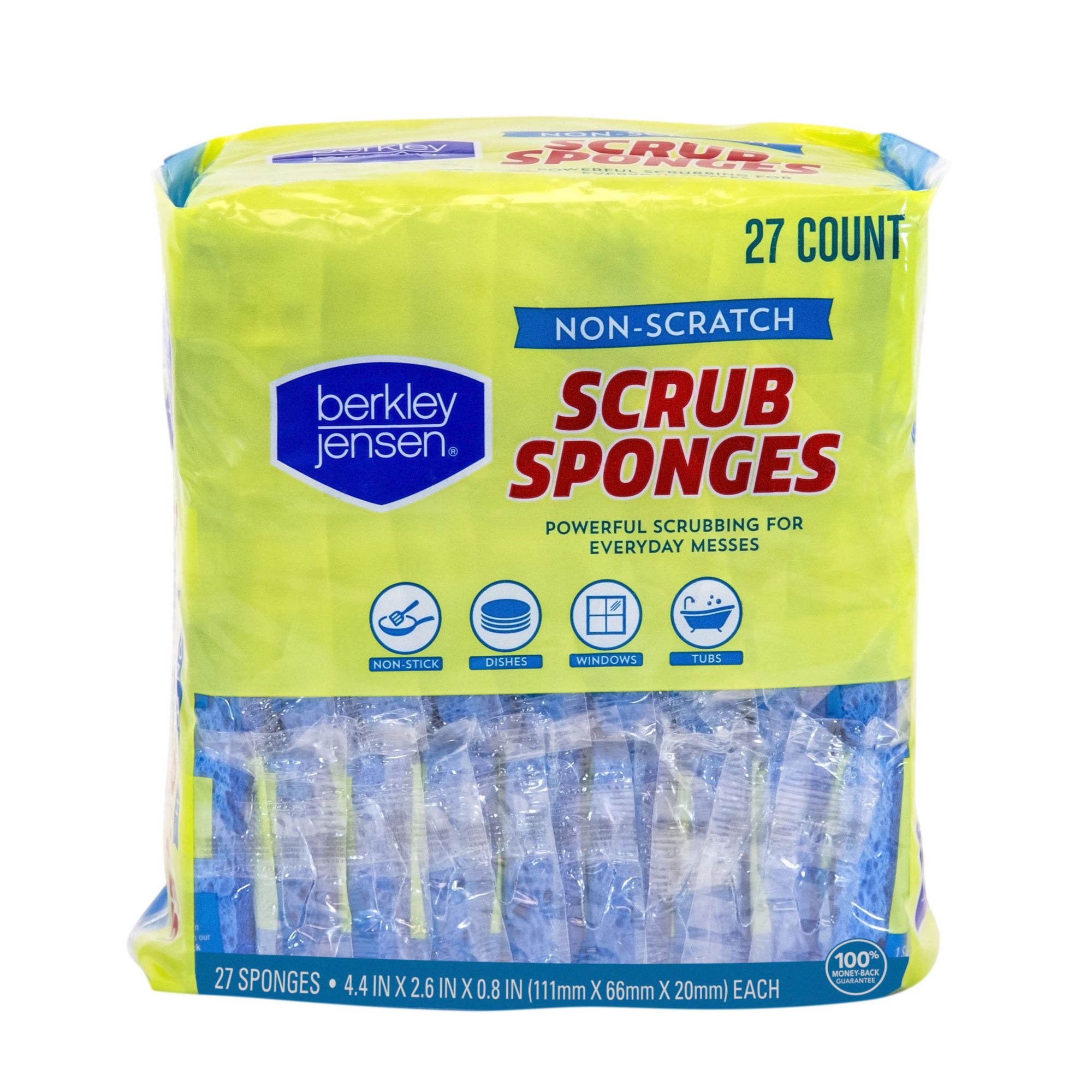 Scrub Buddies Light Duty Scouring Pads 30 count (3 pack) Non-Scratch  reuseable