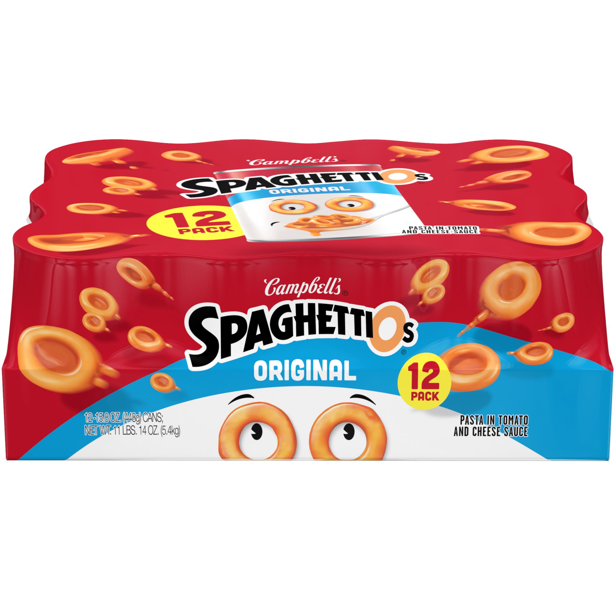 SpaghettiOs Original Canned Pasta, Healthy Snack for Kids and Adults, 22.4  OZ Can (Pack of 12)