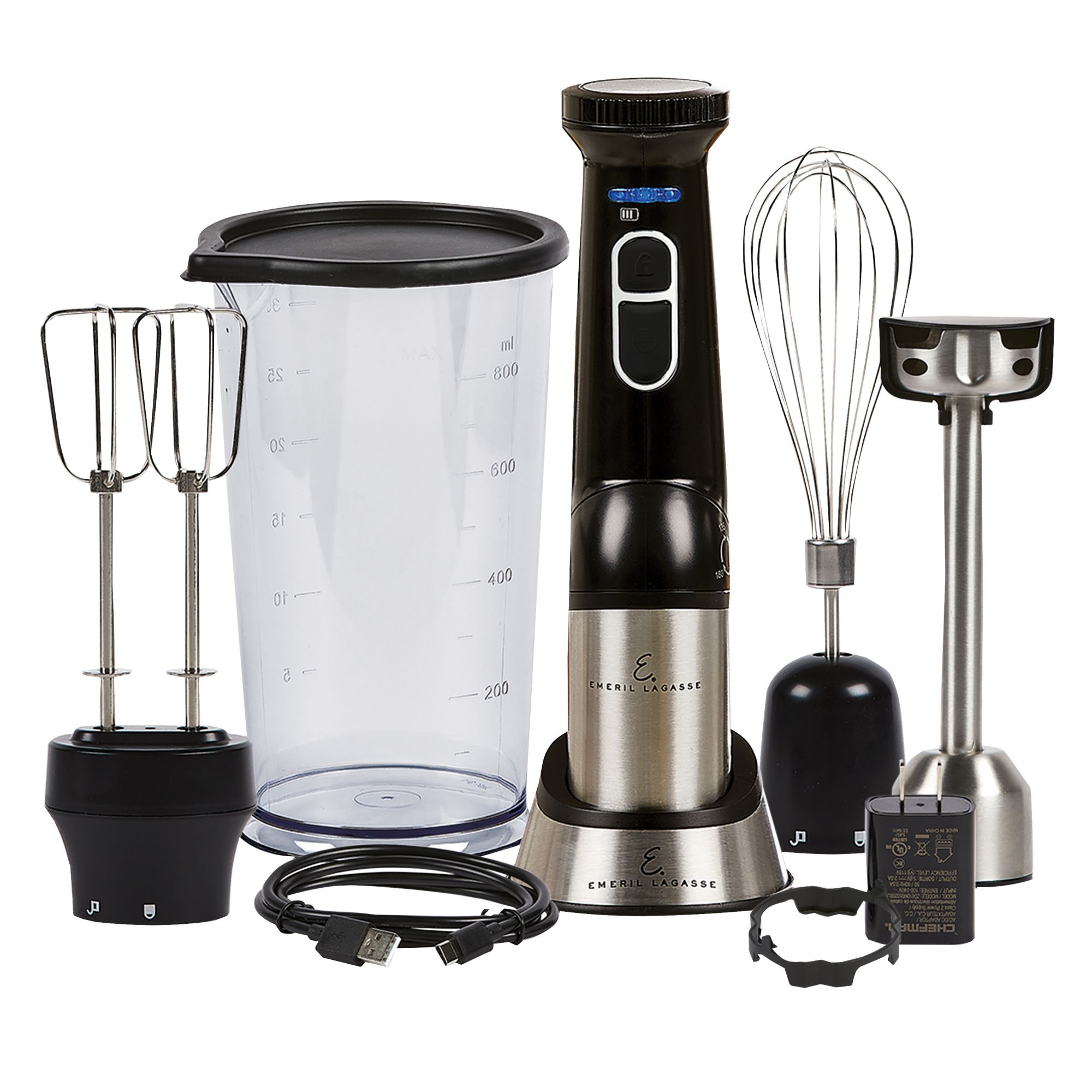 Dropship Emeril Lagass Blender & Beyond Plus Cordless Rechargeable Immersion  Blender With Variable Speed, Double Beater, Black With Stainless Steel to  Sell Online at a Lower Price