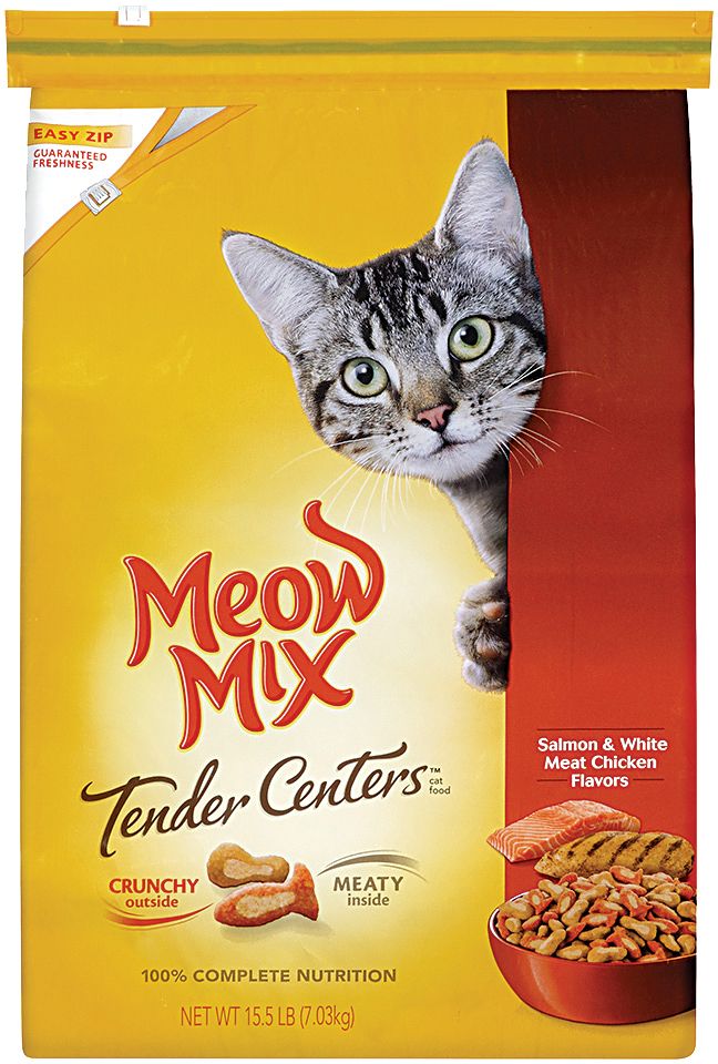 Meow Mix Tender Centers Salmon Chicken Flavor Dry Cat Food