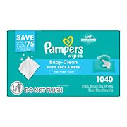 Pampers Baby Wipes Baby Fresh Scented 13X Pop-Top Packs, 1040 ct.